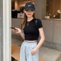 European and American Short Sleeve T Women's Summer T-shirt 2023 New Hot Girl Korean Style Slim Fit Short Exposed Navel ins Red Coat Tide. 