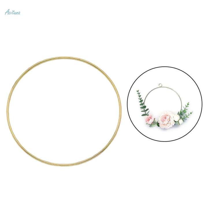 Gold Metal Dream Catcher Dreamcatcher Rings Wreath Macrame Craft Hoops 8cm