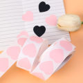 500Pcs/Roll Heart Decorative Sticker For Gift Box Black Pink Love Scrapbooking Self-adhesive Stickers Valentine's Day Wedding Decoration. 
