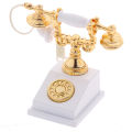 1Pc 1:12 Dollhouse Miniature Phone Model Retro Rotary Telephone for Doll Decor. 