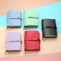 Leather Notebook  Style Solid Color Creative Fresh Loose-Leaf Notepad Student Stationery Diary Book PU Soft. 