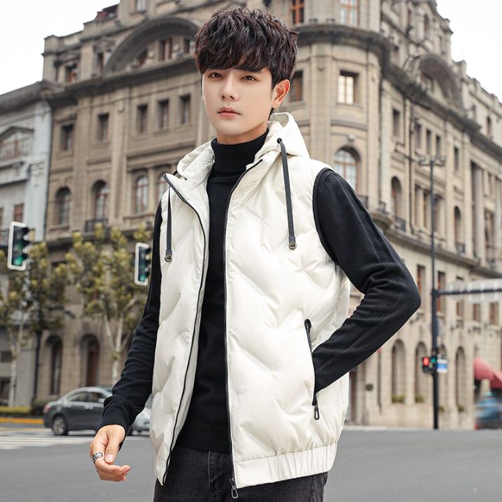 Puffer Jacket White Vest Outfit Mens Styling Men's Sleeveless