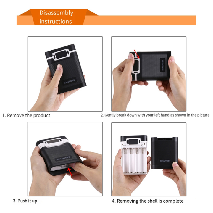 4Pcs%2018650%20Batteries%20Charging%20Case%20Rechargeable%20Case%20Mobile%20Power%20Nesting%20Material%20Dual%20USB%20Battery%20Case%20Durable%20Easy%20to%20Use%20White%20-%20Image%2010