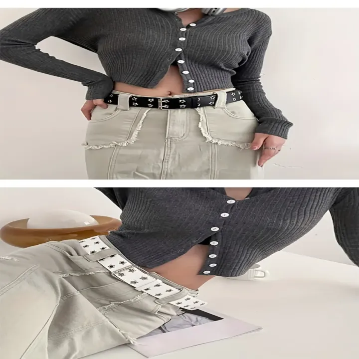 Adjustable%20Rivet%20Belt%20Trendy%20Double%20Buckle%20PU%20Leather%20Goth%20Belt%20Star%20Design%20Double%20Pin%20Belt%20for%20Men's%20Fashion%20Women's%20Fashion%20-%20Image%206