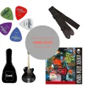 Givson Crown Acoustic Guitar - Black. 
