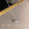 Y2K Crystal Bow Angel Wings Heart Pendant Necklace For Women Sweet Cool Girl Clavicle Chain Trendy Aesthetic Jewelry Accessories.