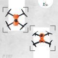F187 Dual HD Camera Drone Obstacle Avoidance Optical Mini Quadcopter Drone With HD Lens Real Time Map & App Control For All Ages Double Battery.
