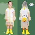 Cute Duck Polyester Baby Raincoat Outdoor Waterproof Rain Coat Children Impermeable Poncho Boy Girl Rain Jacket Gift. 