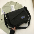 Bag women's 2022 spring korean version of the tide workwear style contrast nylon cloth bag simple high school student shoulder crossbody bag.