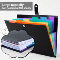 Multipurpose File Folder 7-grid Expanding File Folder Large Capacity A4 Size Document Organizer Lightweight Reusable Perfect for Southeast Asian Buyers.