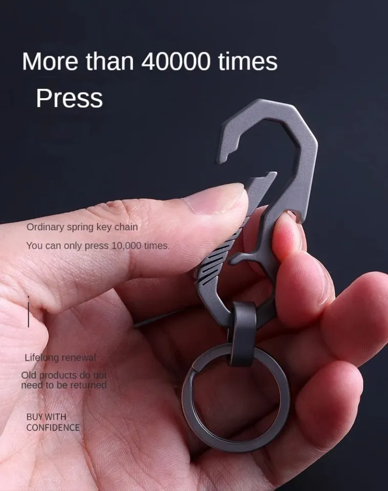 High-End Titanium Keychain Luxury Men Car Key Chain Key Ring Ultra