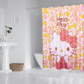 180cm Kawaii Sanrios Kuromi My Melody Kitty Anime Cartoon Shower Curtains Bathroom Waterproof Curtain With Hooks Girls Gifts. 