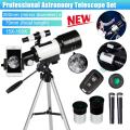 Travel Telescope Professional 15X-150X Astronomical Observation Telescope 70mm Aperture Refractor Telescopes for Observation.