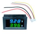0.56inch Mini Digital Voltmeter Ammeter DC 100V 10A Panel Amp Voltage Current Meter Tester 0.56" Blue Green Dual LED Display.