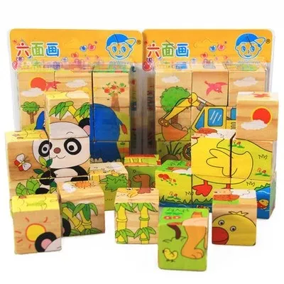 Children's%20Wisdom%20Early%20Education%20Building%20Blocks%20Wooden%20Toys%209%20Six-sided%20Painting%20Three-dimensional%20Puzzle%20Blocks%20Wholesale%20Kindergarten%20Baby%20-%20Image%204