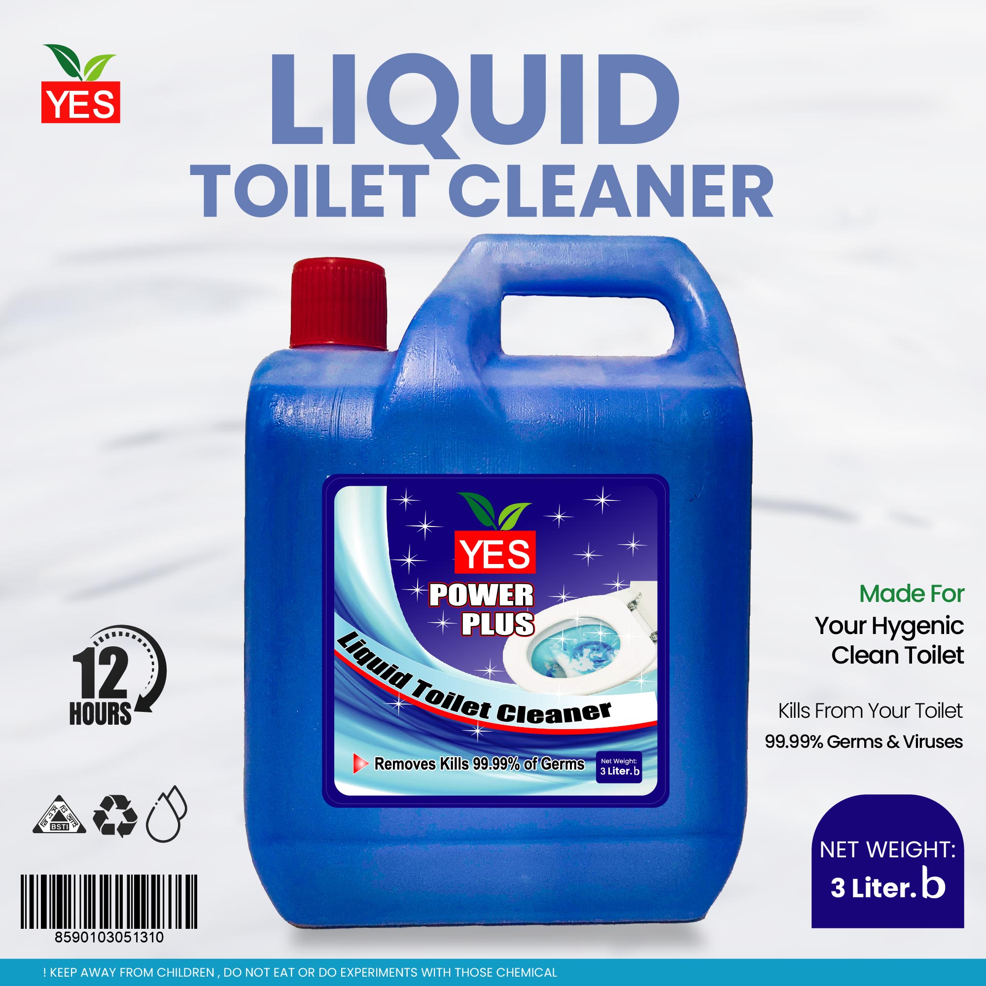 Yes Power Plus Toilet Cleaner Liquid - 3Ltr.>” /></p>
<p>Regular Price : 293 BDT<br />
Sales price Is: 146.5 Taka.</p>
<p>OrderINFO : &ID9JH06634517<br />
More Products : <a href=
