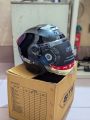STM Half face Best Quality helmet for Man & Women- red/black.