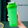 600ml Protein Powder Shaker Bottle Portable Shake Cup for Gym Ffitness Sport Shaker Mixing Cup W/ Scale Leak Proof Water Bottle. 