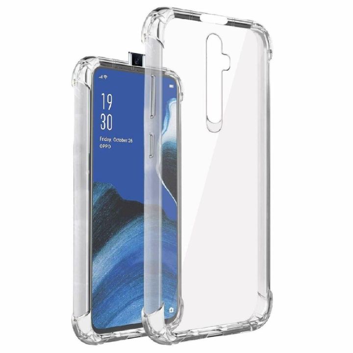 Oppo Reno 2F Transparent TPU With Bumper Phone Case Cover