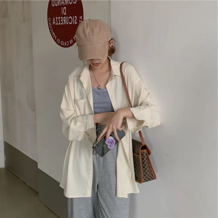 Avocado%20Green%20Shirt%20Women's%20Spring%20Thin%20Jacket%20for%20Summer%20Idle%20Style%20Sun%20Protection%20Shirt%20Loose%20Chic%20Chiffon%20Top%20-%20Image%205