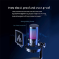 RGB Condenser Mic Gaming Microphone with Noise Reduction Software for Game Live Recording White 1 PCS. 