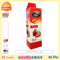 Tiger Strawberry Flavoured Condom 12 Packet (36 Pcs). 