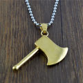 Light luxury niche design high-end titanium steel jewelry men's ax necklace live broadcast non-fading sweater chain N543. 