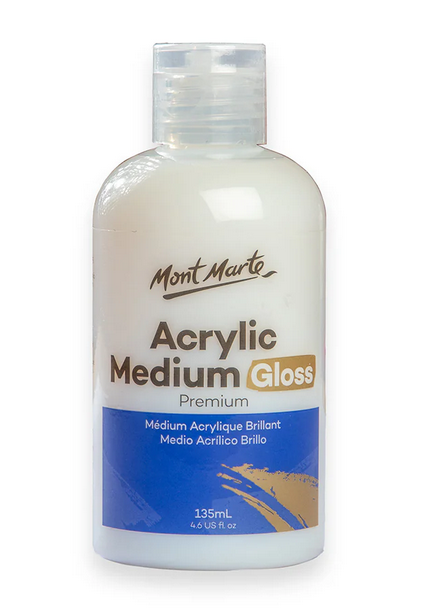 Mont Marte Premium Gloss Acrylic Medium – 135ml | High-Quality Acrylic Painting Medium