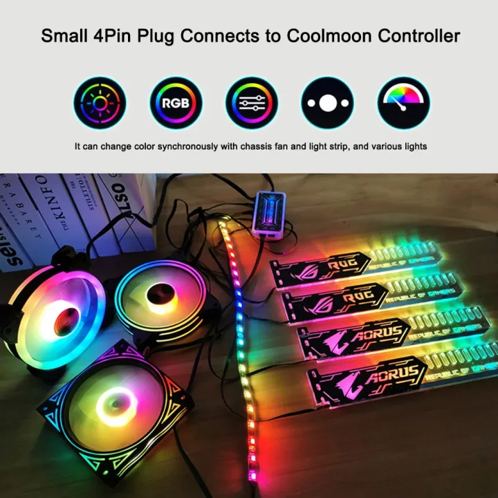 Coolmoon%20RGB%20LED%20Light%20Graphics%20Card%20Brket%2025cm/28cm%205V%20Small%204PIN%20GPU%20Suprt%20VGA%20Holder%20for%20Computer%20Chassis%20PC%20-ROG28CM%20w%20Music%20-%20Image%207