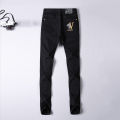 2022Spring and Summer Embroidered Jeans Men's European Station Korean Style Slim-Fitting Ankle-Tied Stretch Fashion European Goods Men's Pants.