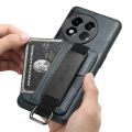 (New)For OnePlus 11 5G Suteni H13 Card Wallet Wrist Strap Holder PU Phone Case.