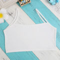 Kids Underwear Model 100% Cotton Girls Tank Top Candy Color Undershirt Girls Singlet Baby Camisole Bra Tops Sport Undies.