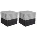 24 Pcs Acoustic Foam Board,Studio Wedge Tile,Acoustic Foam Soundproof Pyramid Studio Treatment Wall Panel 2.5X30X30cm. 