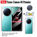 3 in 1 Tecno Camon 40 Premier Full Cover Soft Privacy Hydrogel Film Screen Protector for Tecno Camon 40 Pro Screen Protector Camera Lens Glass. 