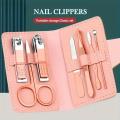 7-in-1 Manicure & Pedicure Stainless Steel Nail Care Kit | Professional Grooming Tools for Men & Women | Portable Nail Care Set with Box for Home & Travel. 