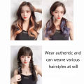 Long curly hair Color Hair Piece Hair Extensions Clip In Highlight Rainbow Hair Streak Pink Synthetic Hair Strands on Clips.