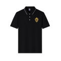 Summer printed polo shirt with polo collar, men's short sleeved business casual fashion slim fit polo shirt, men's essential T-s. 