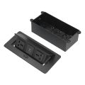 Table Pop Up Socket Dual USB Power Outlet Strip Hub Connection Box 250V J29 for Home Office.