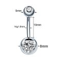 2/5/10PCS Crystal Belly Button Piercing Set Stainless Steel Zircon Belly Piercing Bulk Cz Navel Barbell Pack Piercing Ombligo. 