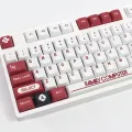 FC Red & White Machine, Pixel XDA Keycaps, Mechanical Keyboard, Customized Personalized Keycaps, Sublimation, PBT Support Customization. 