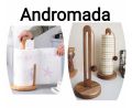 New Design Kitchen Free Standing Paper Roll Rack  Wooden Acacia Wood Paper Towel Holder. 