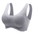 【DM bag factory Store】M-2XL Large Size Design Latex Bra Seamless Bras For Women Lace Brassiere Push Up Bralette With Vest Top. 