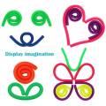 10pcs Monkey Noodle Fidget Toy Stretchy Jelly String Noodle Colorful Autism Sensory Toy for Kid Children Birthday Prize Relaxing. 