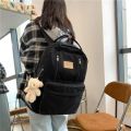 JULYCCINO Multifunction Double Zipper Women Backpack Teenager Girls Laptop Backpack Student Shoulder Bag Korean Style Schoolbag.
