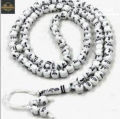 Tasbih gift - Black and White Allah Muhammad Engraved Muslim. 