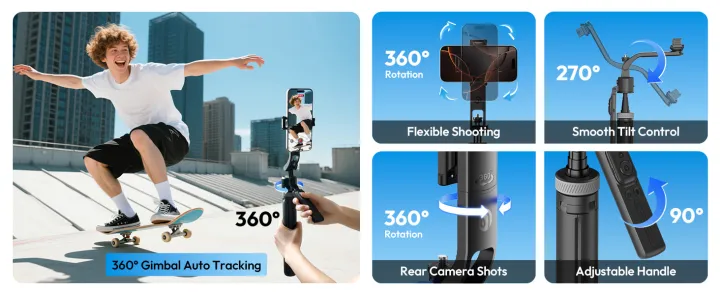 ULANZI%20TT23%2064"%20Auto%20Face%20Tracking%20Tripod%20for%20iPhone/Android%20with%20Remote,%20360%C2%B0Rotating%20Selfie%20Stick%20That%20Follows%20Your%20Movement,%20Facial%20Recognition%20Tripod%20-%20Image%204