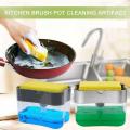 2 in 1 Soap Pump Dispenser Sponge Holder for Dish Soap and Sponge for Kitchen. 