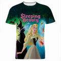 Disney T-Shirts Sleeping Beauty Cartoon Anime Maleficent 3D Print Streetwear Men Women Fashion Oversized T Shirt Kids Tees Tops. 