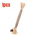 Natural 22cm Wooden Polygonum Interactive Cat Bite Toys Cat Chew Toys For Kittens Teeth Cleaning Stain Removal.