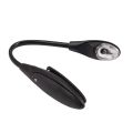 2X Mini Flexible Clip-on Bright Booklight LED Travel Book Reading Lamp White Light Book Holder Small Table Lamp Black. 